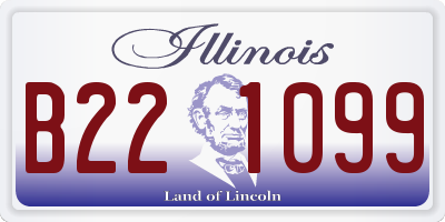 IL license plate B221099
