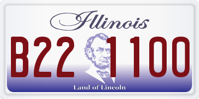 IL license plate B221100