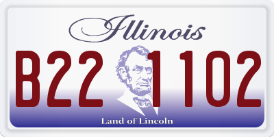 IL license plate B221102