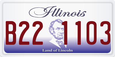 IL license plate B221103