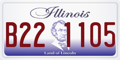 IL license plate B221105