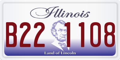 IL license plate B221108