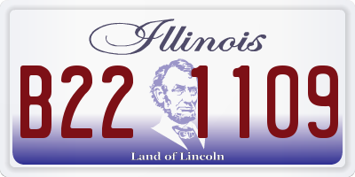 IL license plate B221109