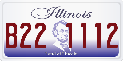 IL license plate B221112