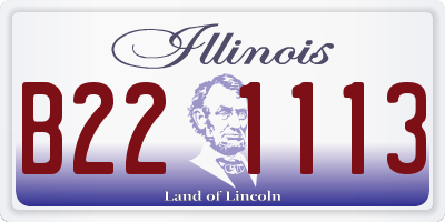 IL license plate B221113