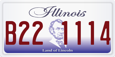 IL license plate B221114