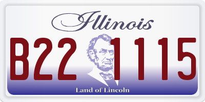 IL license plate B221115