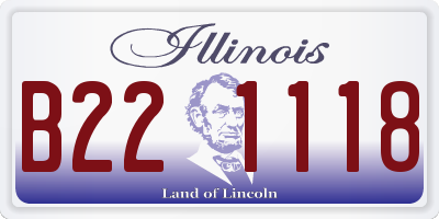 IL license plate B221118