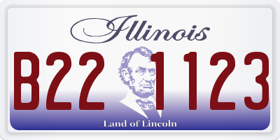 IL license plate B221123