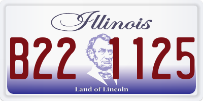 IL license plate B221125