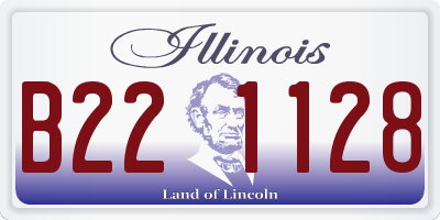 IL license plate B221128