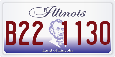 IL license plate B221130