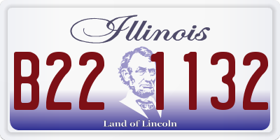 IL license plate B221132