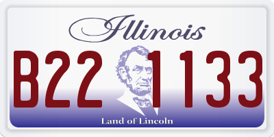 IL license plate B221133