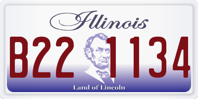 IL license plate B221134