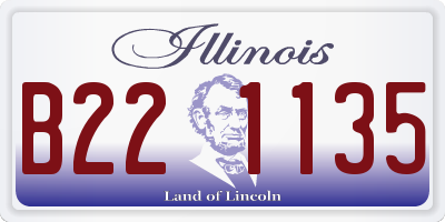 IL license plate B221135