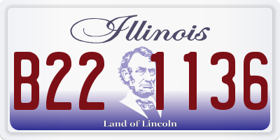 IL license plate B221136