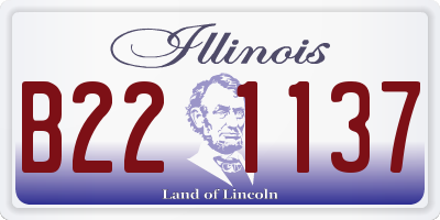 IL license plate B221137