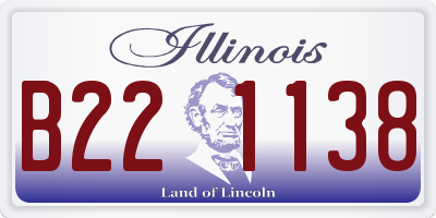 IL license plate B221138