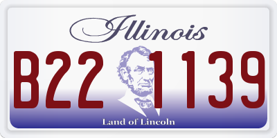 IL license plate B221139