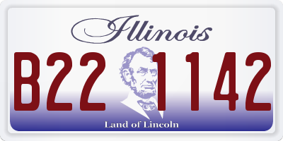 IL license plate B221142