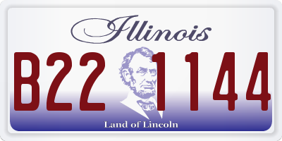 IL license plate B221144