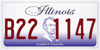 IL license plate B221147