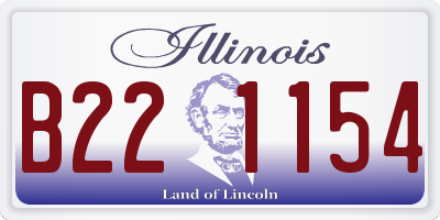 IL license plate B221154