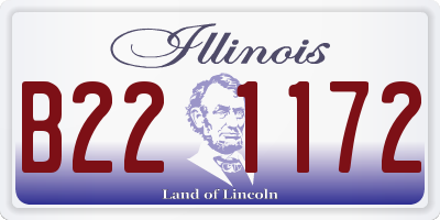 IL license plate B221172