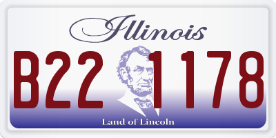 IL license plate B221178