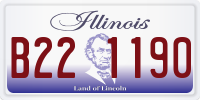 IL license plate B221190