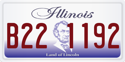 IL license plate B221192