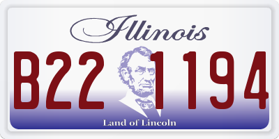 IL license plate B221194