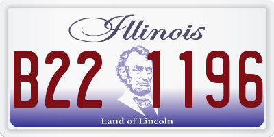 IL license plate B221196