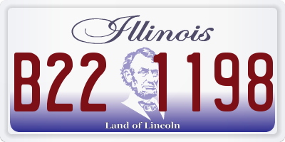 IL license plate B221198