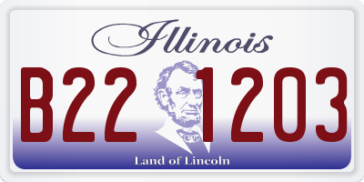 IL license plate B221203