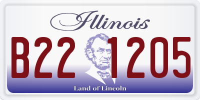 IL license plate B221205