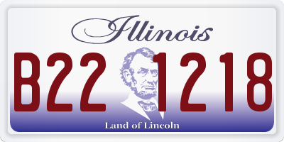 IL license plate B221218