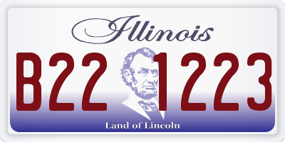 IL license plate B221223
