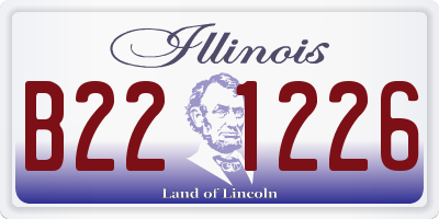 IL license plate B221226