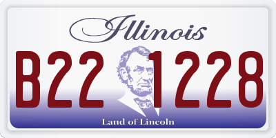 IL license plate B221228