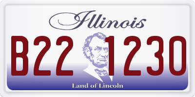 IL license plate B221230
