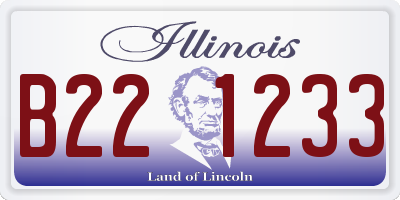 IL license plate B221233