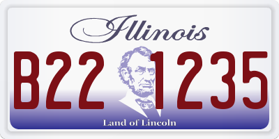 IL license plate B221235