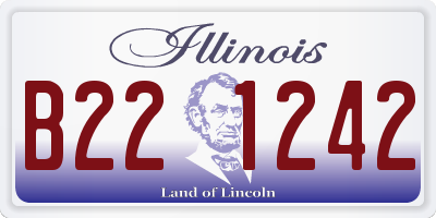 IL license plate B221242