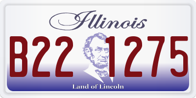 IL license plate B221275