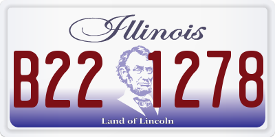 IL license plate B221278