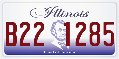 IL license plate B221285