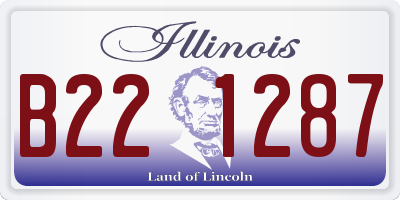IL license plate B221287