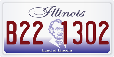IL license plate B221302